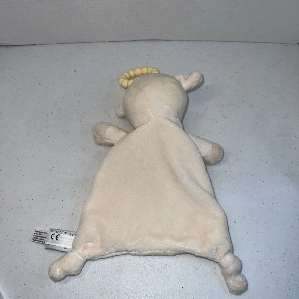 Douglas Baby Ivory Sleeping Sheep Lamb Plush Baby Security Blanket Teether Lovey